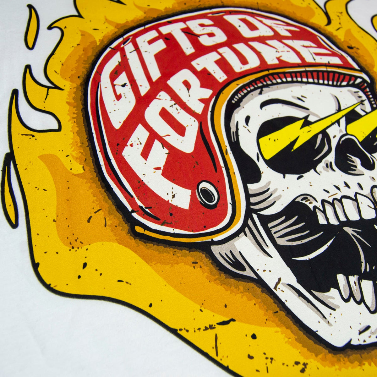 Lighting Skull T-shirt | White