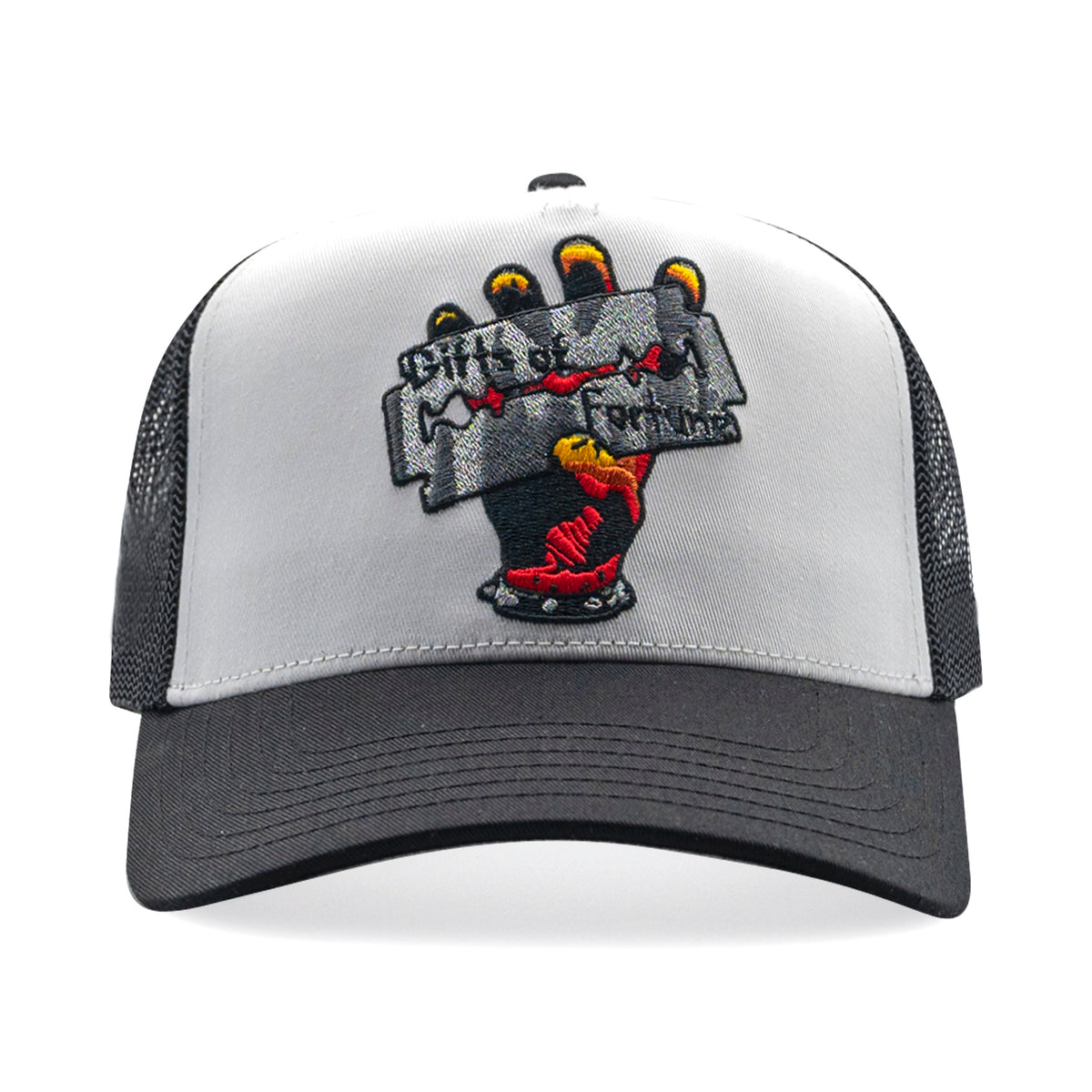 Double Edge Trucker Hat | Black/White