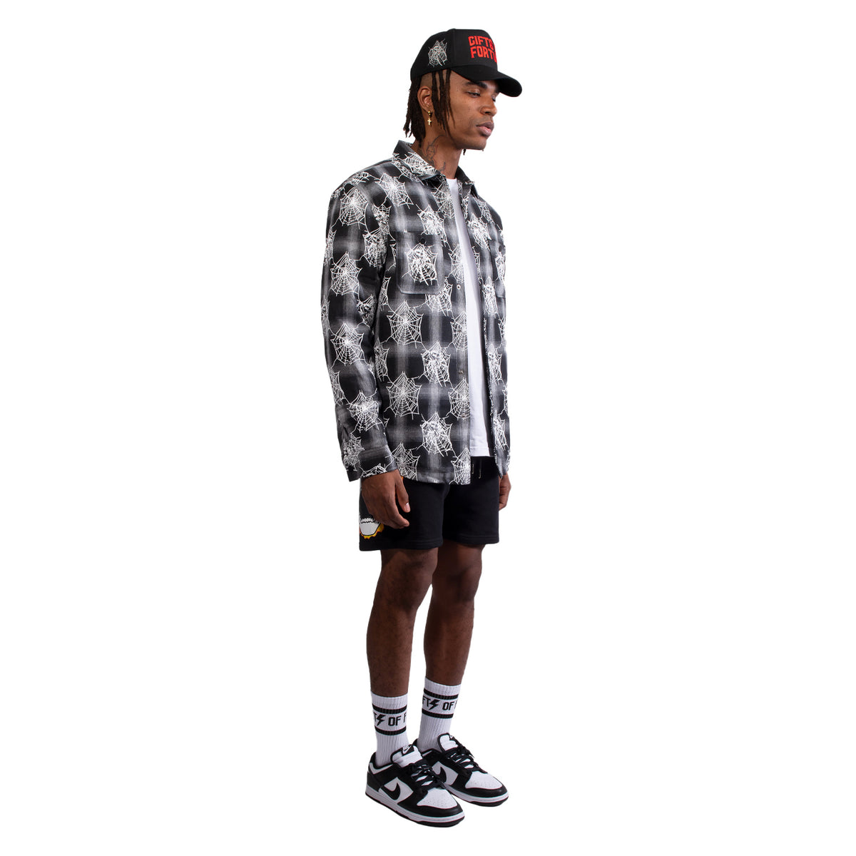 black flannel shirt