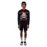 sweatshirt and shorts outfit