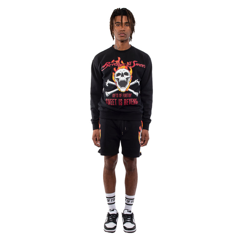 sweatshirt and shorts outfit
