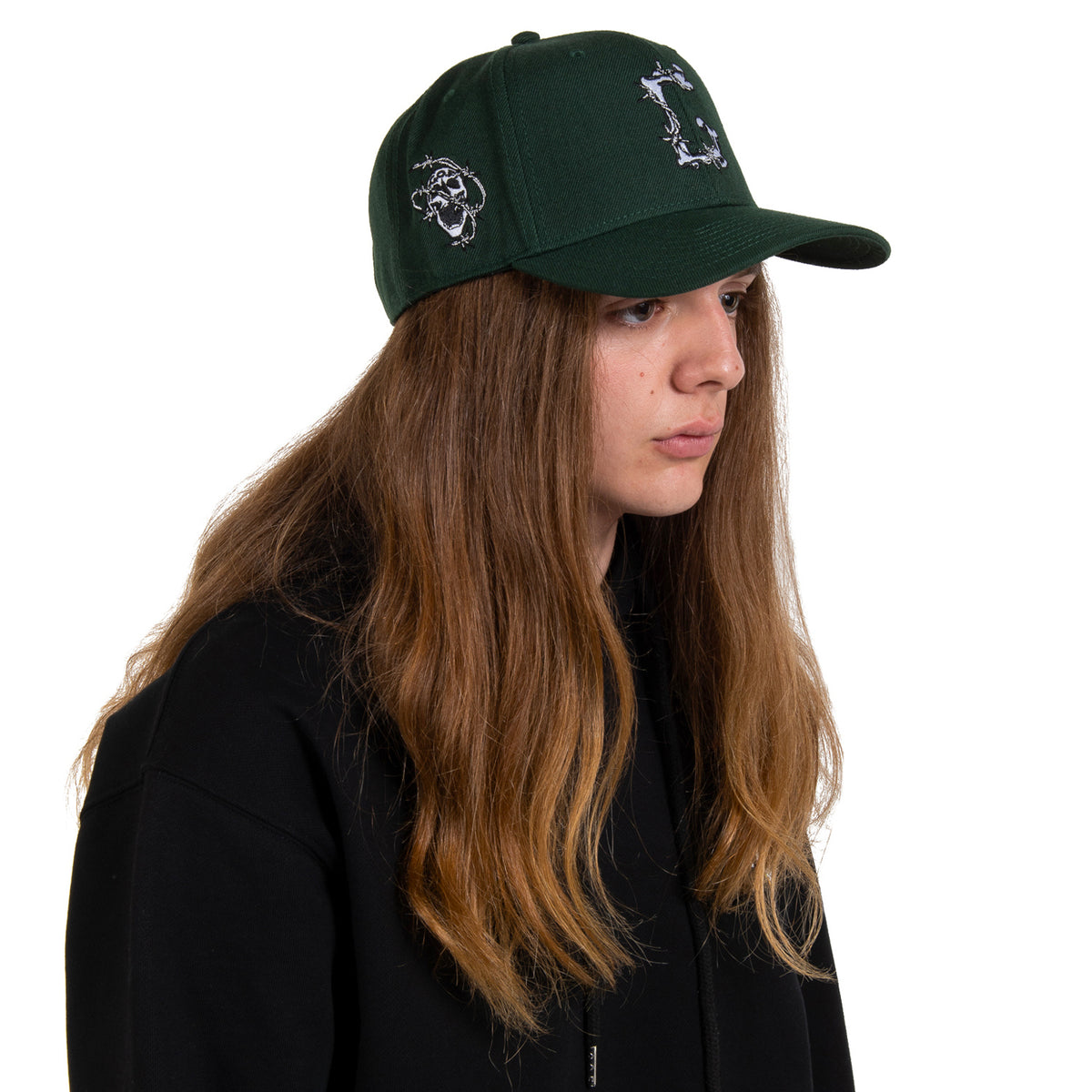 Barbed Wire Snapback Hat | Forest Green