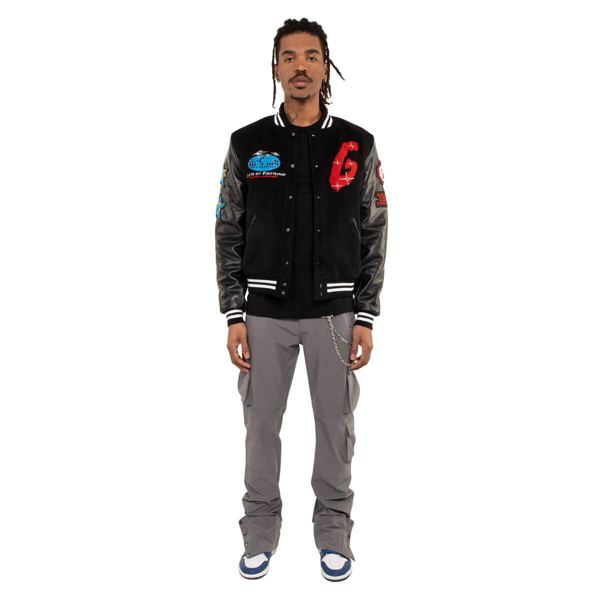 The World Is Yours Varsity Jacket | Black