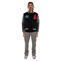The World Is Yours Varsity Jacket | Black