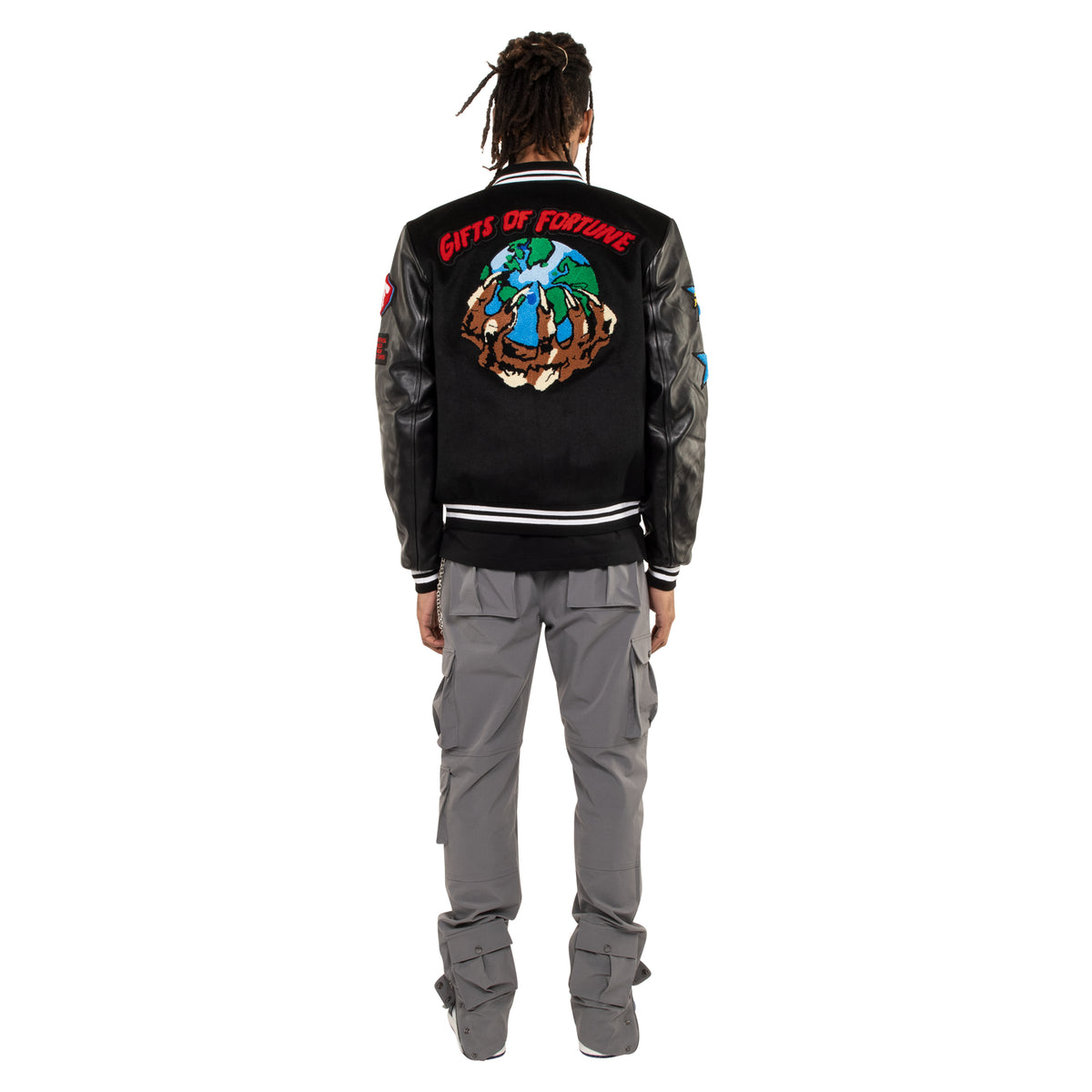The World Is Yours Varsity Jacket | Black