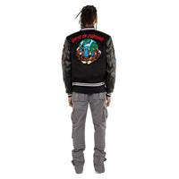 The World Is Yours Varsity Jacket | Black