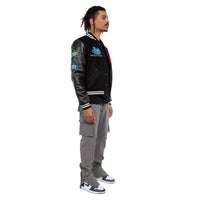The World Is Yours Varsity Jacket | Black