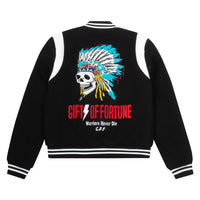 Mens Black Varsity Jacket Leather sleeves