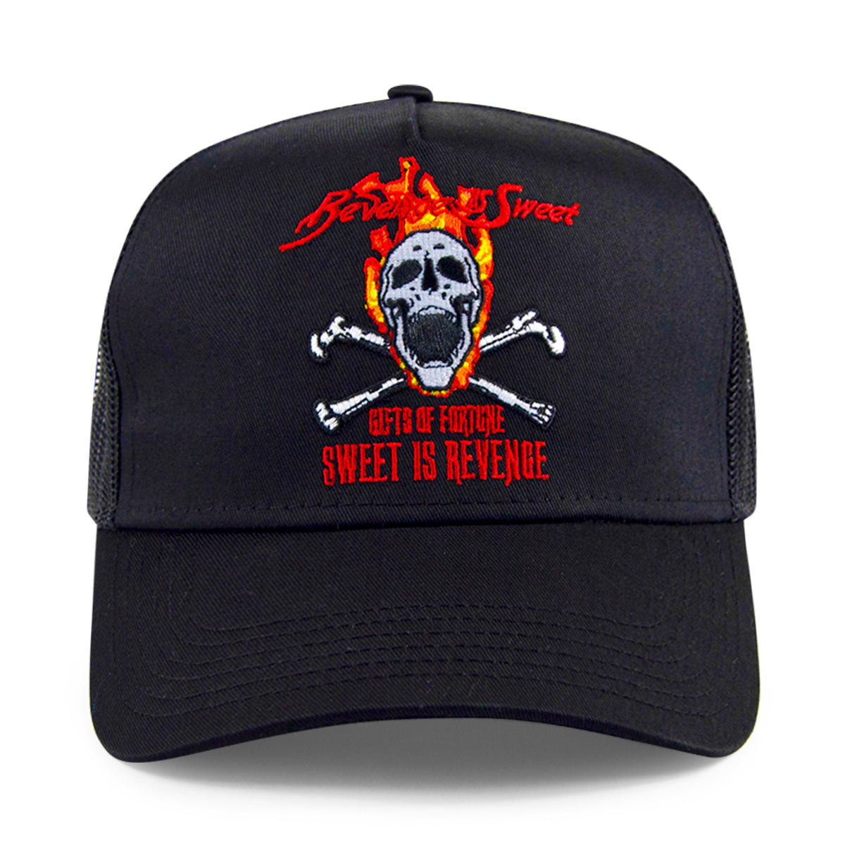 Skull trucker hat