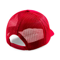 red mesh trucker hat