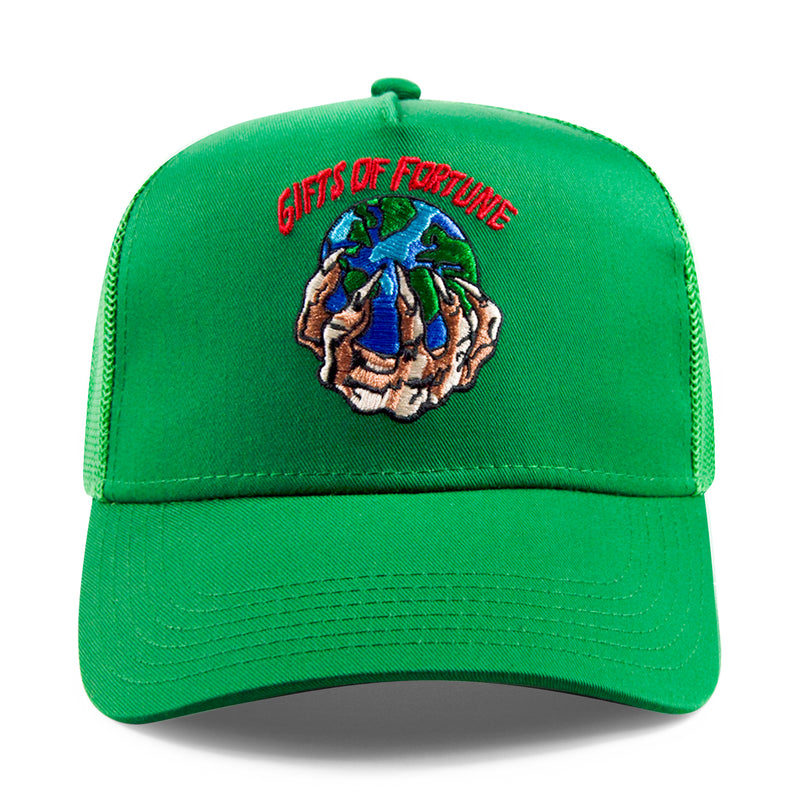 green trucker hat