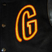 Neon Girl Varsity Jacket | Black