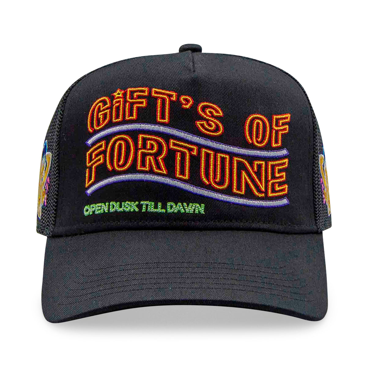 Neon Girl Trucker Hat | Black