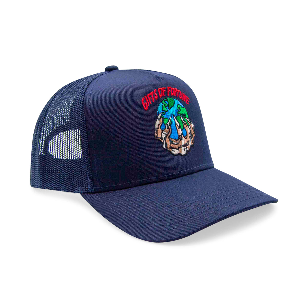 navy blue trucker hat