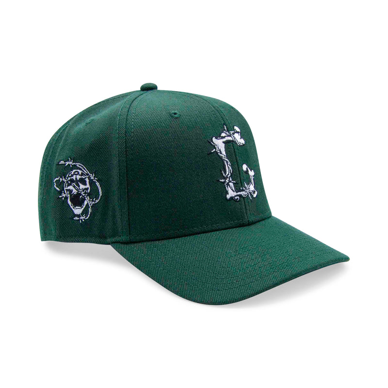 Barbed Wire Snapback Hat | Forest Green