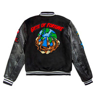 The World Is Yours Varsity Jacket | Black