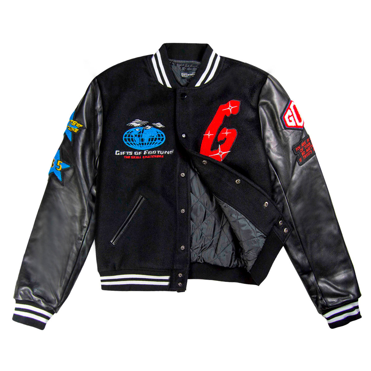The World Is Yours Varsity Jacket | Black