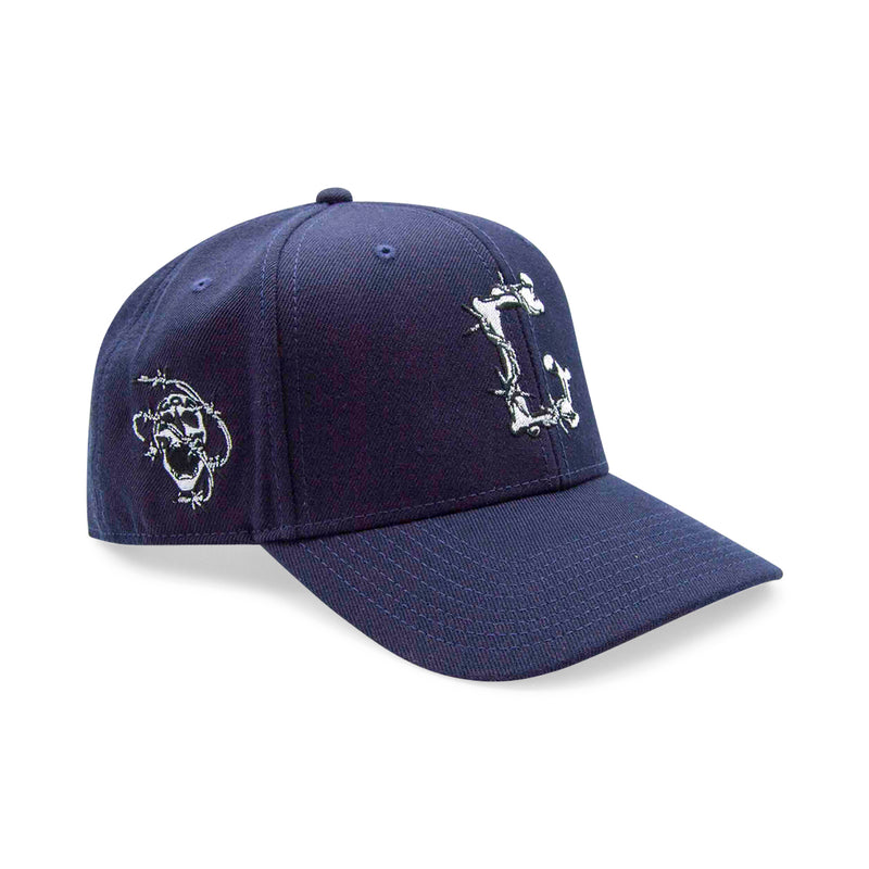 Barbed Wire Snapback Hat | Navy