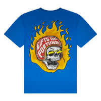 Lighting Skull T-shirt | Baby Blue