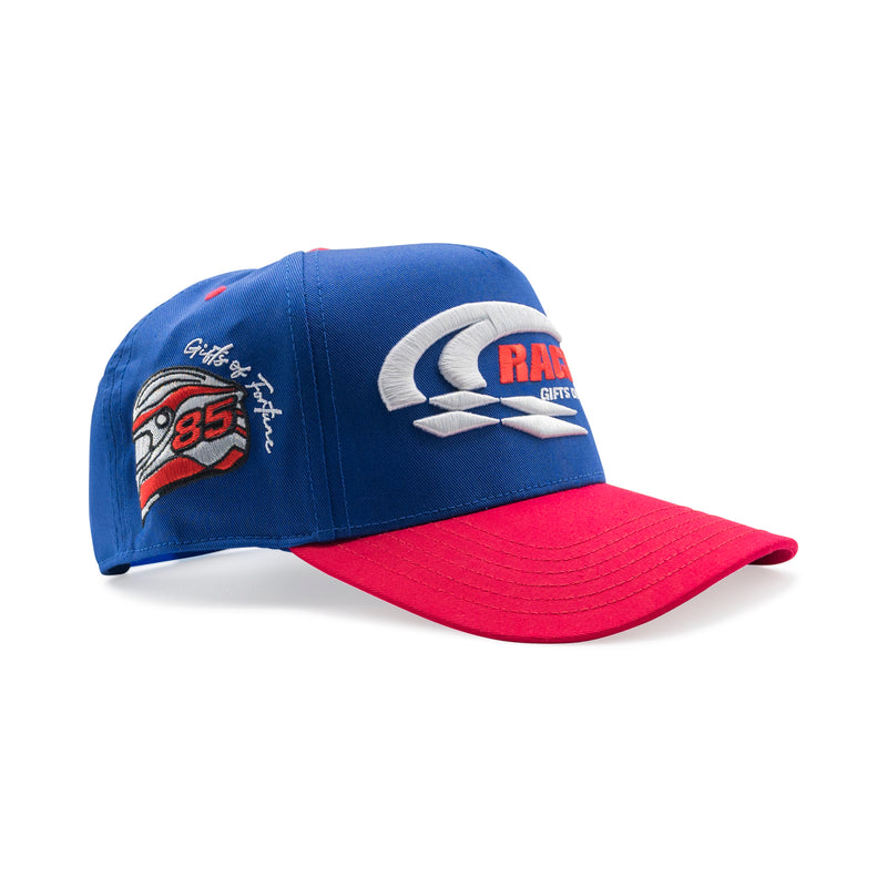 1 of 1 Speedway Trucker Hat| Royal Blue/Red