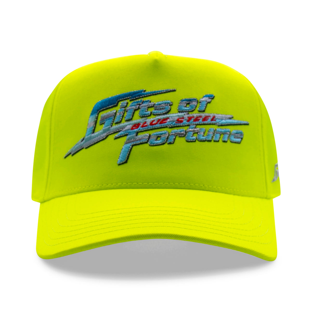 1 of 1 Blue Steel Trucker | Neon Green