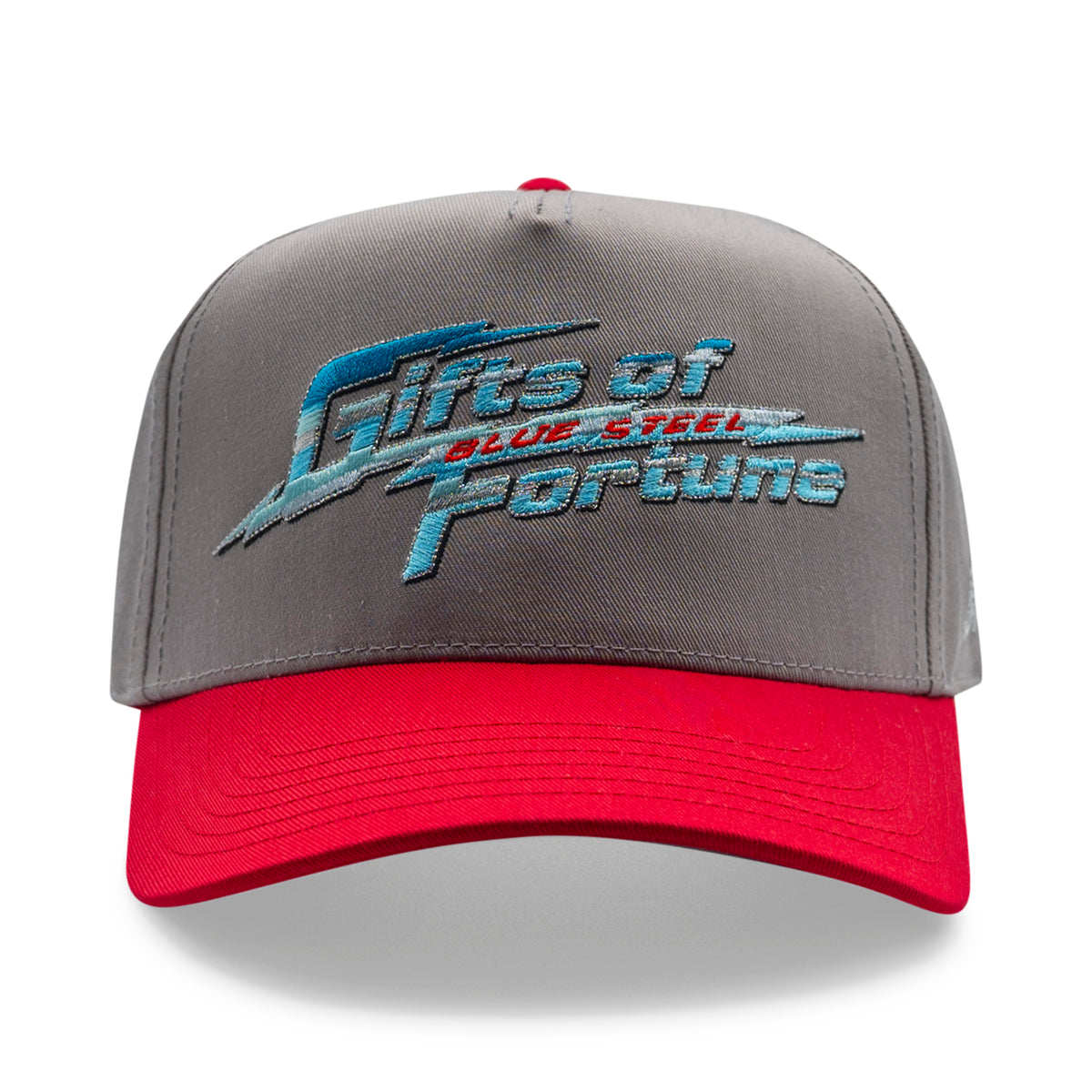 1 of 1 Blue Steel Trucker | Grey/Red