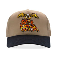 1 of 1 Bad To The Bone Trucker Hat | Tan/Black