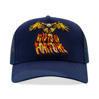 1 of 1 Bad To The Bone Trucker Hat | Navy Blue