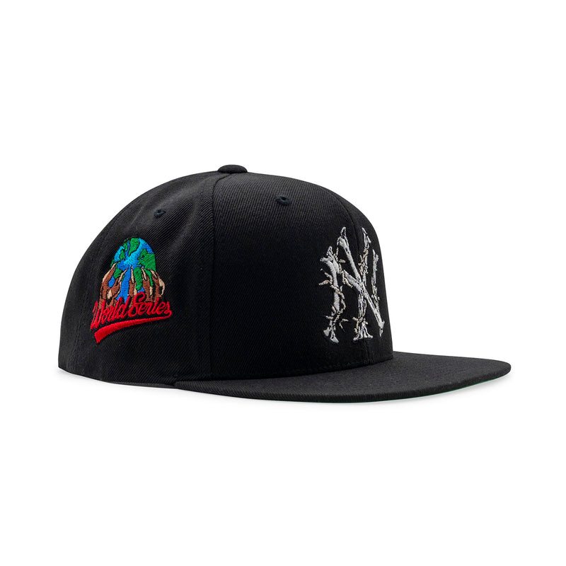 NY Barbed Wire Snapback Hat | Black