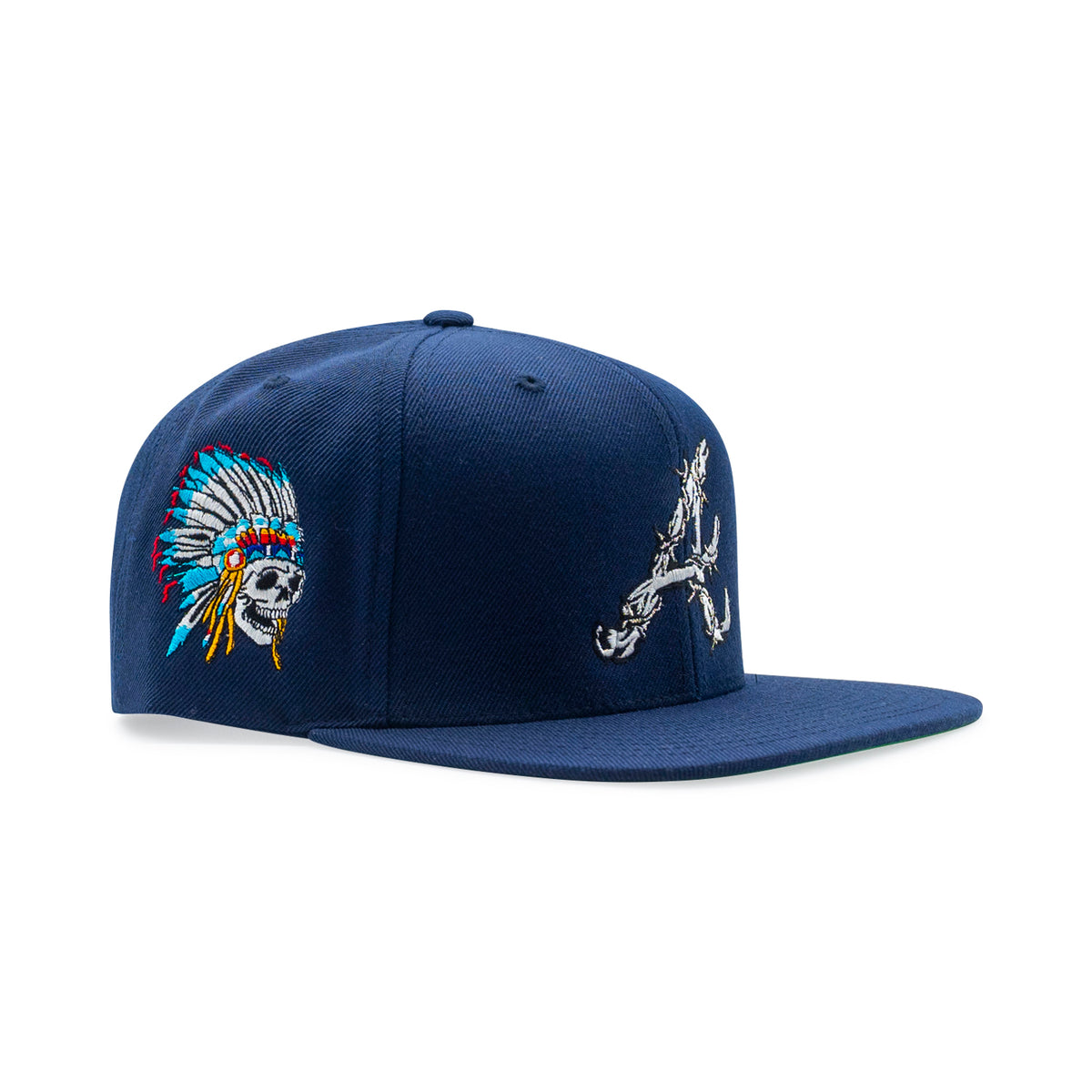 A Barbed Wire Snapback Hat | Navy Blue