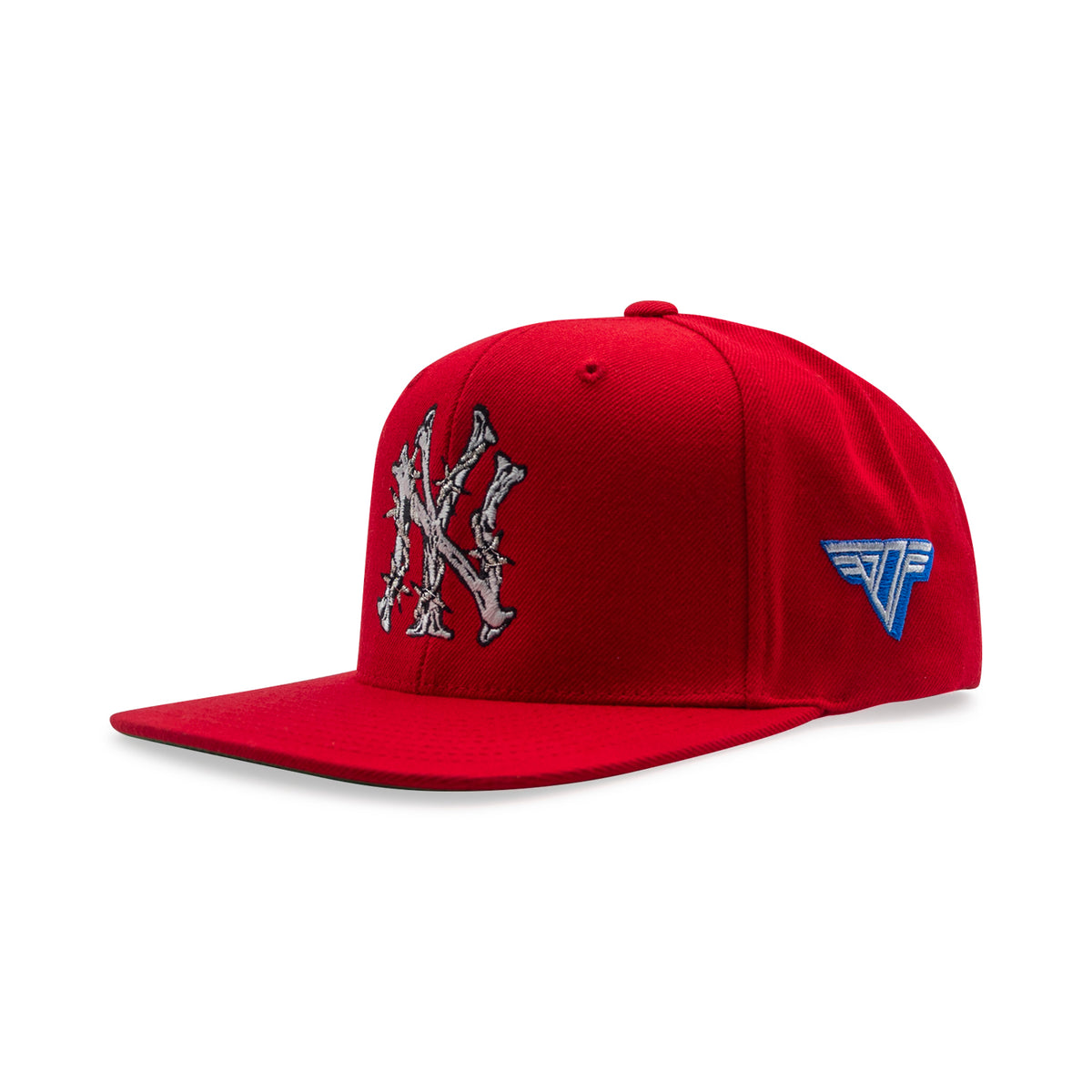 NY Barbed Wire Snapback Hat | Red