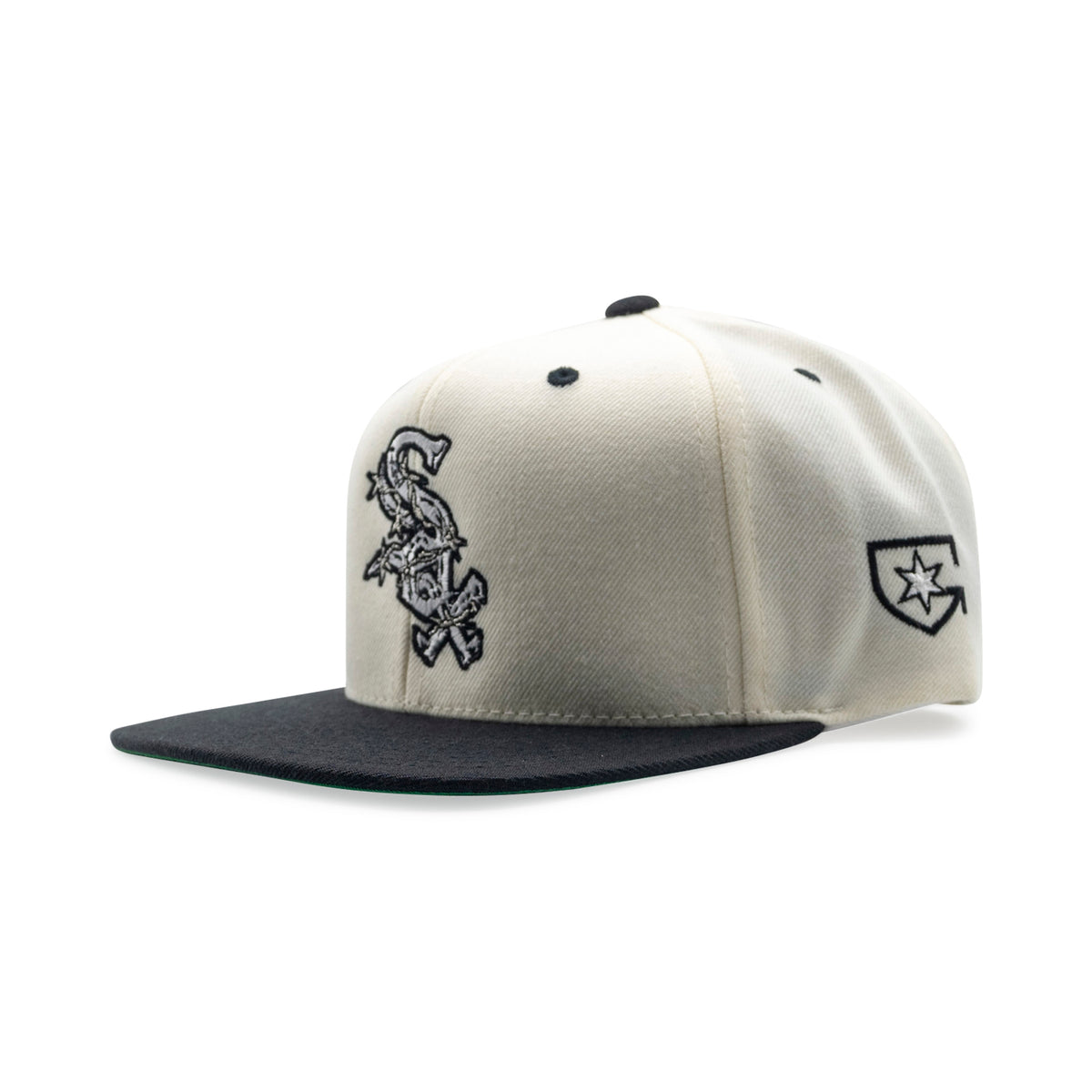 Sox Barbed Wire Snapback Hat | White/Black