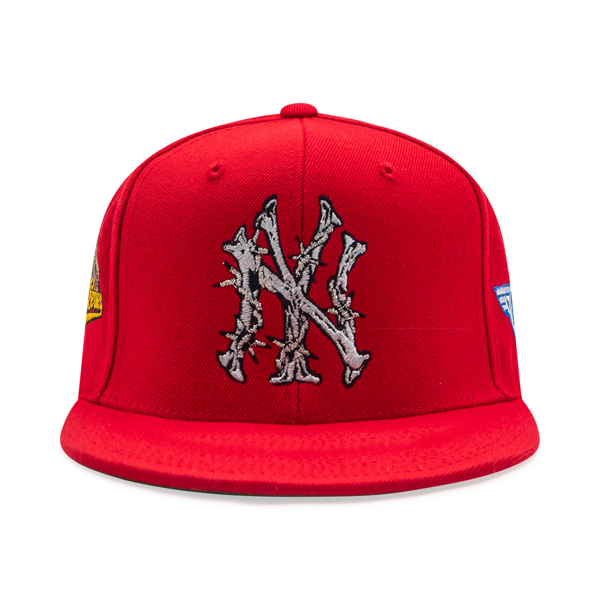 NY Barbed Wire Snapback Hat | Red