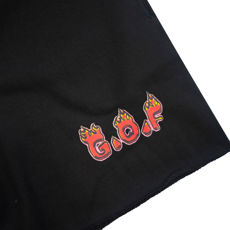 Burn Out Sweatshorts | Black