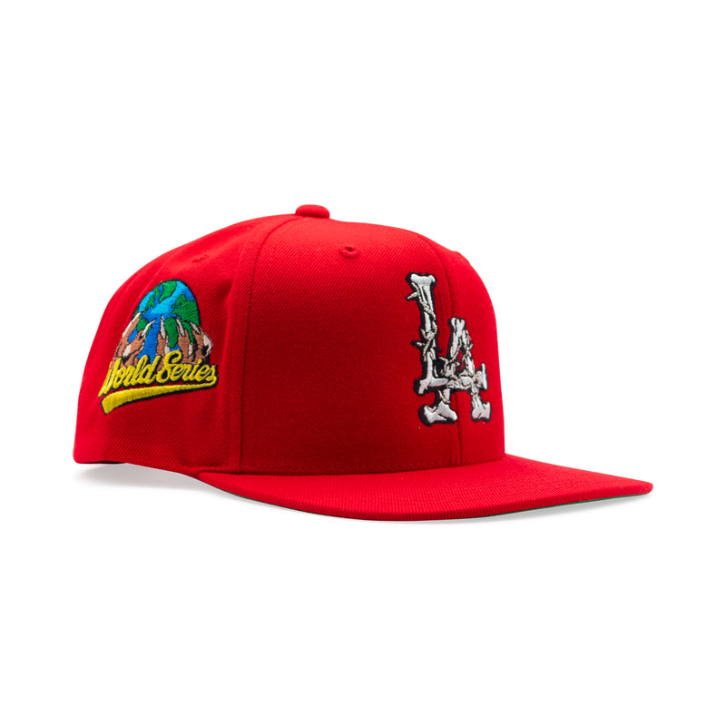 LA Barbed Wire Snapback Hat | Red