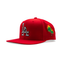 LA Barbed Wire Snapback Hat | Red