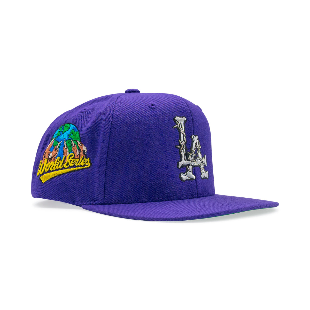 LA Barbed Wire Snapback Hat | Purple