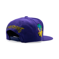 LA Barbed Wire Snapback Hat | Purple