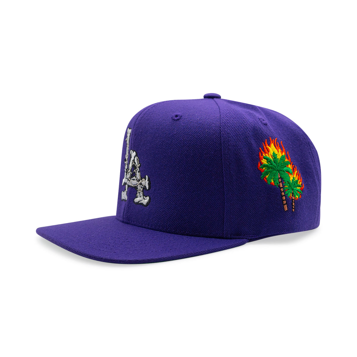 LA Barbed Wire Snapback Hat | Purple