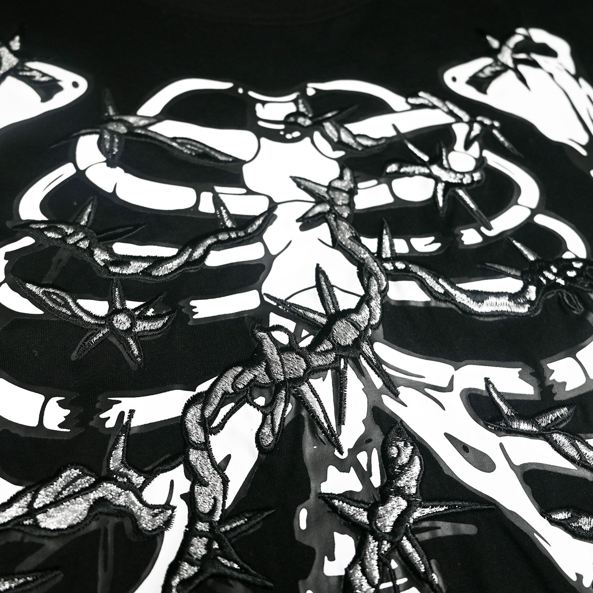 Barbed Wire Bones T-shirt | Black