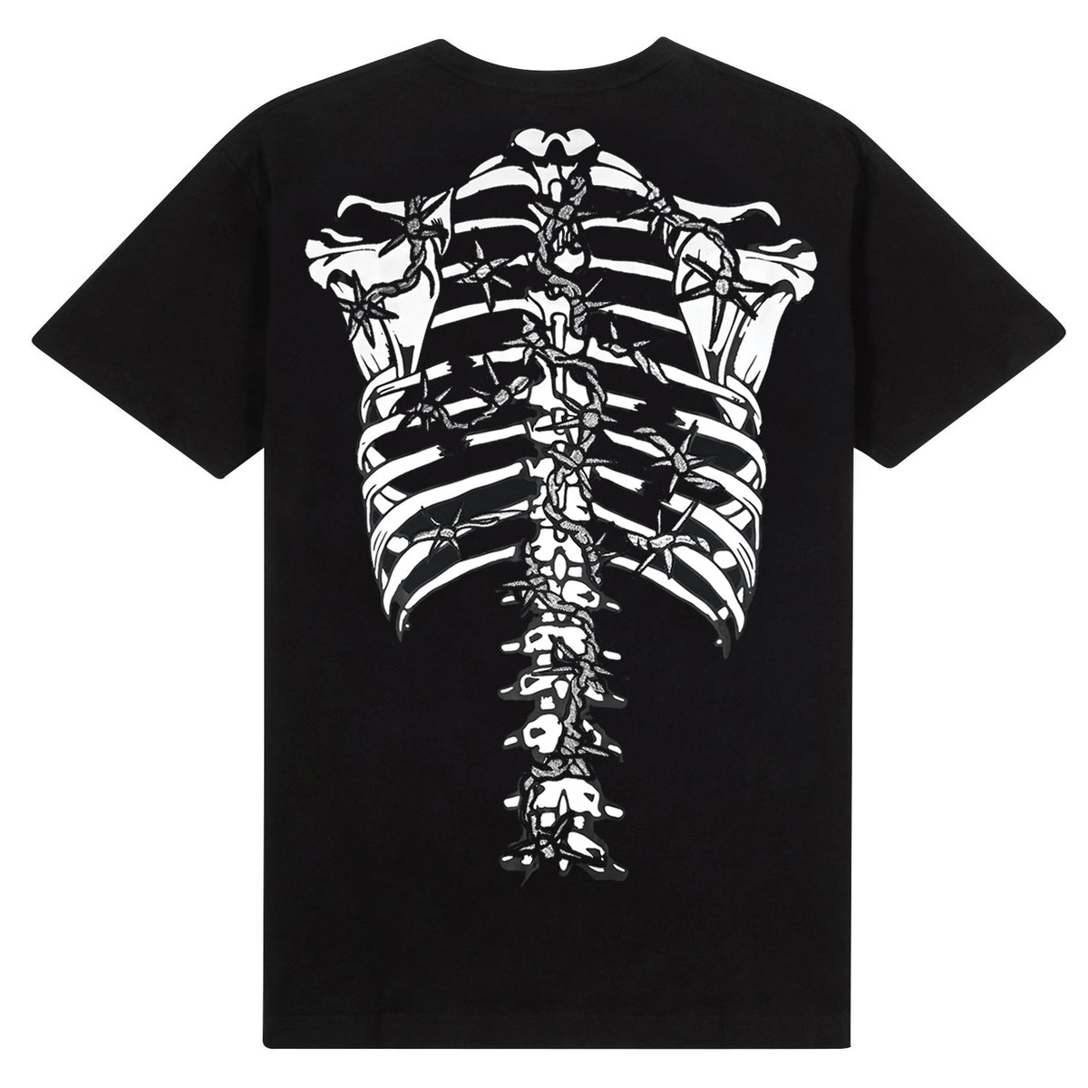 Barbed Wire Bones T-shirt | Black