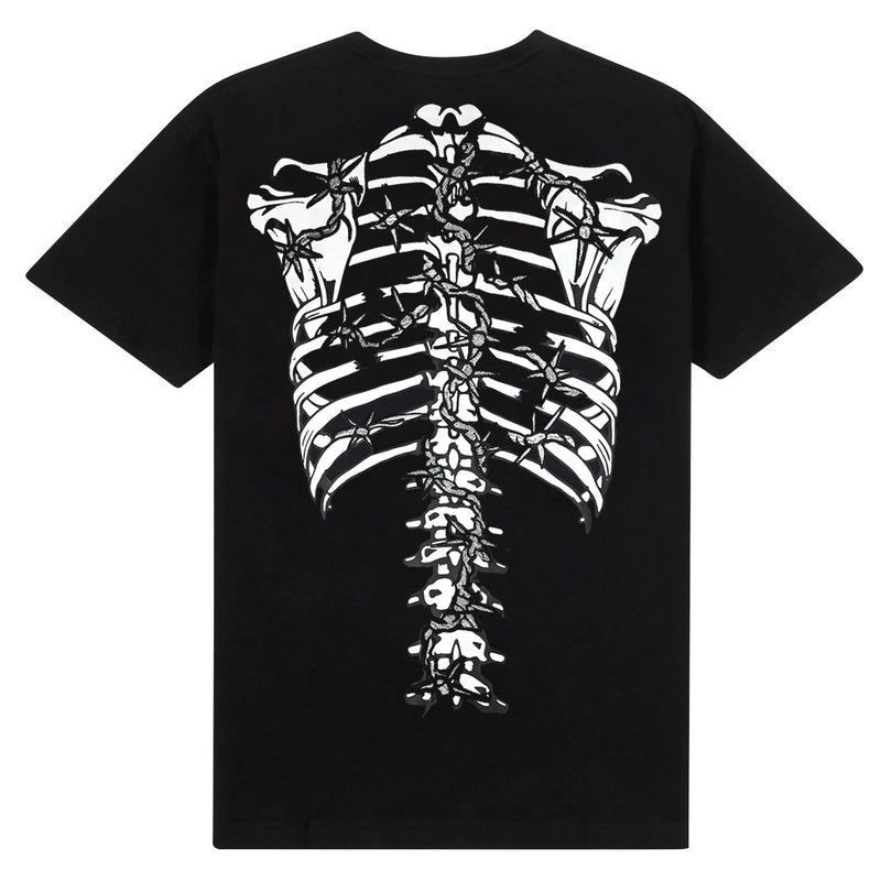 Barbed Wire Bones T-shirt | Black