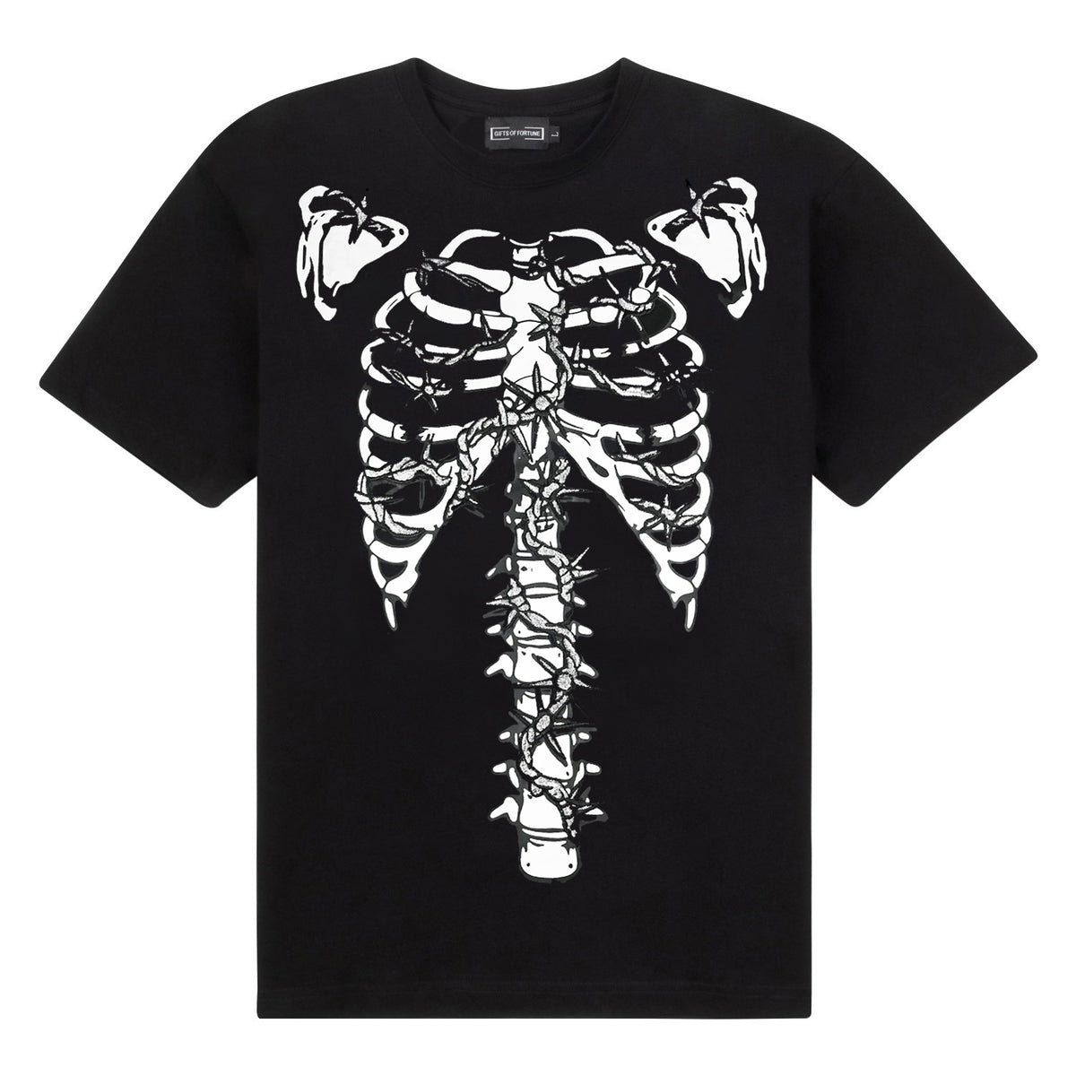 Barbed Wire Bones T-shirt | Black