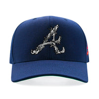 A Barbed Wire Snapback Hat | Navy Blue