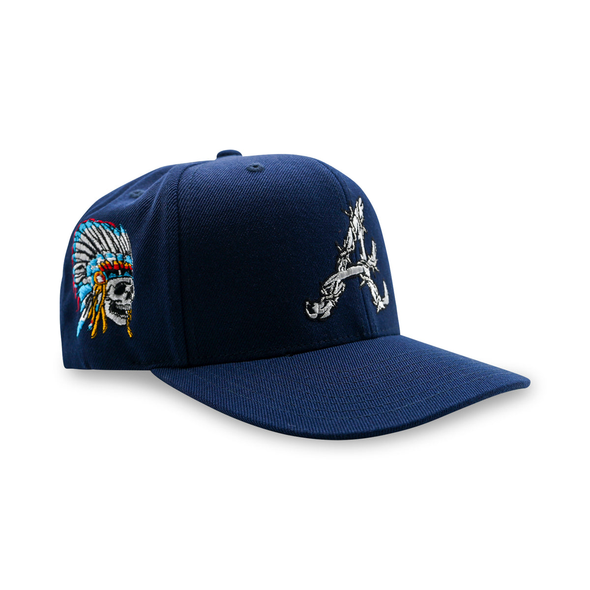 A Barbed Wire Snapback Hat | Navy Blue