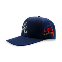 A Barbed Wire Snapback Hat | Navy Blue
