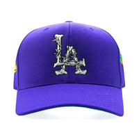 LA Barbed Wire Snapback Hat | Purple