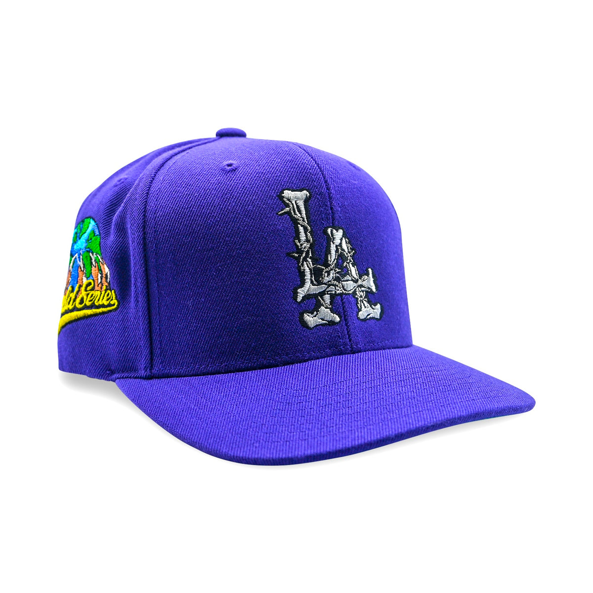 LA Barbed Wire Snapback Hat | Purple