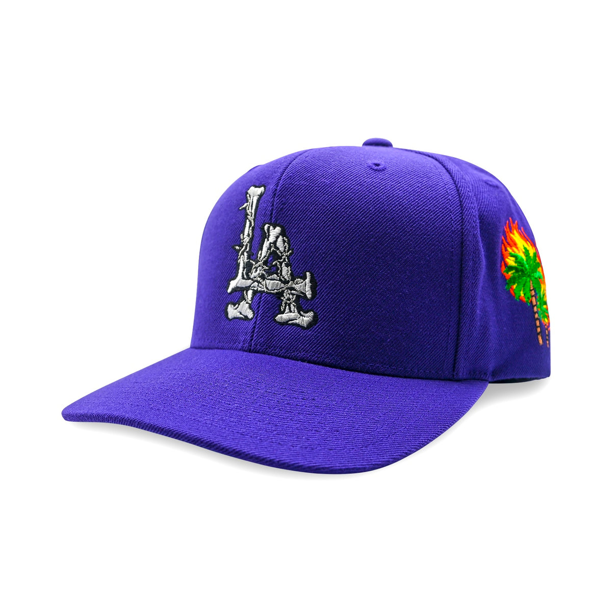 LA Barbed Wire Snapback Hat | Purple