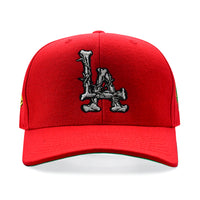 LA Barbed Wire Snapback Hat | Red